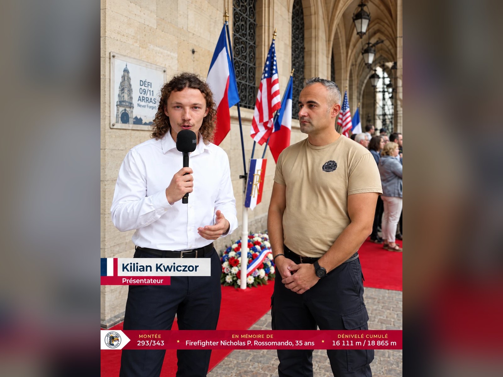 Kilian Kwiczor présentateur de la cérémonie du 11 septembre à Arras, diffusée en direct